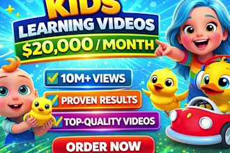 create kids learning video