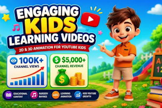 create educational kids learning videos for youtube growth