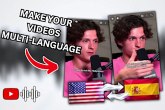 translate and dub your youtube video in english or spanish