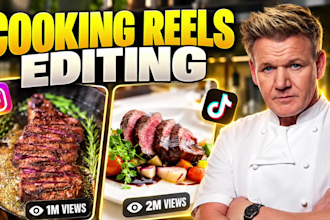 edit cooking video and recipe reels for instagram and tiktok