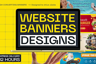 design website banner, web slider, and shopify banner
