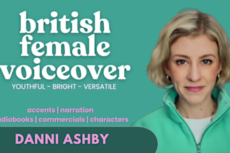 record a professional british female voiceover