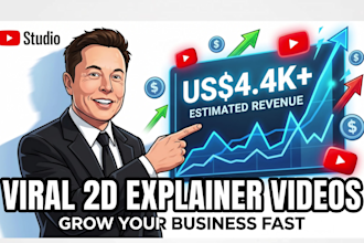 create modern 2d animation, 3d animation, explainer video, finance animation