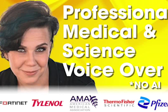 record a voice over for your medical or scientific project
