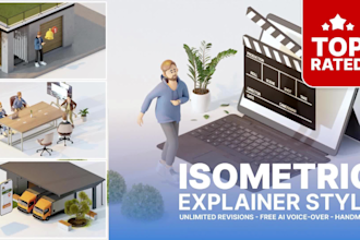 create fully custom 3d isometric explainer video