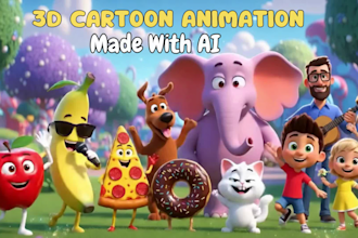 create ai 3d cartoon videos for youtube