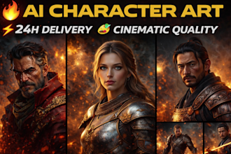 create ai character design, fantasy art, and concept art