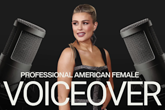 record a professional american female voiceover