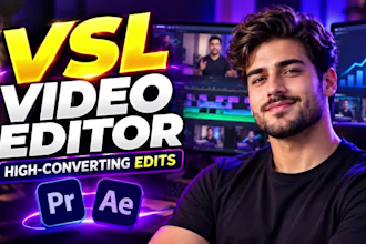 be your vsl editor for talking head and video sales letter editing