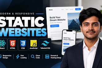 build a modern responsive static website