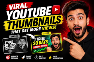 create viral clickable youtube thumbnails