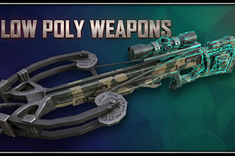 create low poly weapon