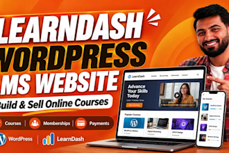 develop elearning wordpress website with learndash lms
