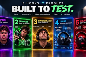 create ai video ads for your product with different opening hooks