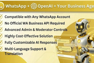 create custom ai chatbot on any whatsapp account