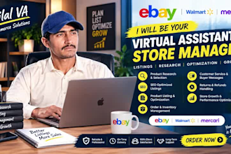 do ebay 2 step dropshipping as a VA, ebay listing, and ebay account management
