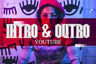 do youtube podcast intro video trailer or promo with logo animation
