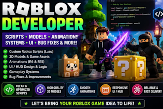 create custom roblox 3d models and game assets
