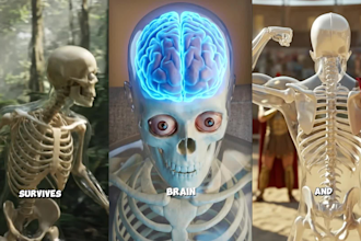 create viral skeleton animation shorts like drdata