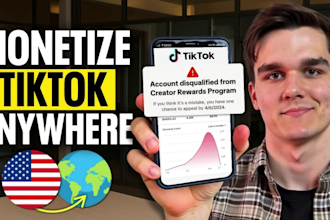 create a professional USA tiktok account eligible for monetization