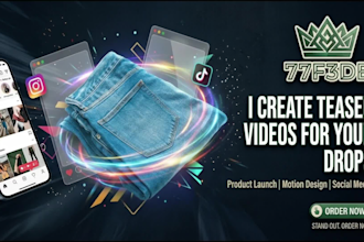 create a product launch or apparel collection teaser
