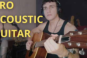 record beautiful acoustic guitar for your song