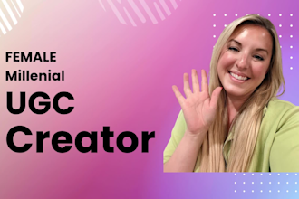 create female ugc video ads for tiktok, facebook or instagram