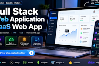 build premium full stack web application saas web app custom web application