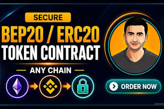 create a secure erc20 crypto token contract on any chain