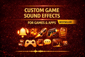 design custom sound effects and game audio for apps and games