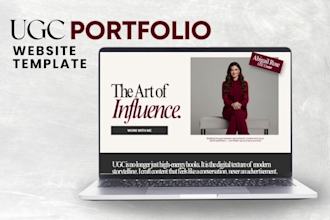design a professional ugc portfolio website in canva