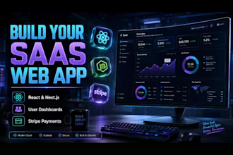 build modern saas website or react web app
