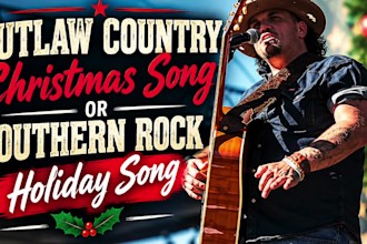 write an outlaw country christmas or holiday song southern rock music