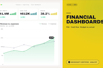 create a custom power bi dashboard with dax, kpis and data modeling