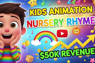 create engaging 3d pixar style animation, nursery rhyme videos for kids learning