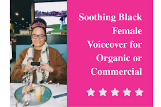 provide soothing black female voice over for commercials and ads