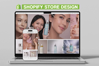 build a professional beauty shopify store for skincare and cosmetic brands