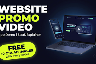 create a website promo video, app demo or saas explainer video