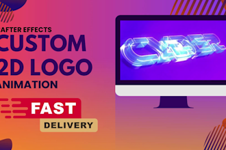 create professional 2d custom logo animation and intro