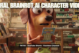 create viral faceless brainrot ai cartoon shorts for tiktok and youtube