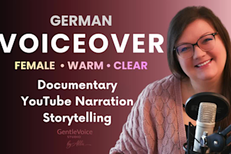 record german narration for documentaries, youtube and e learning