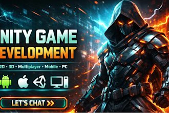 unity 2d,unity 3d game art design, unity multiplayer or prototype strategy game
