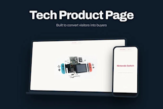 design a modern tech or gadget product landing page