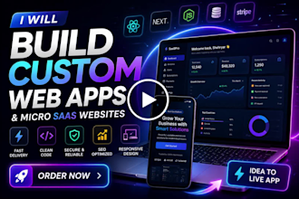 build a custom web app and micro saas niche website