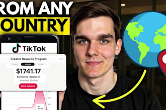 grow and monetize UK, USA, frence tik tok accounts with creator rewards program