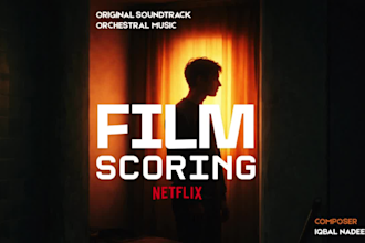 compose a netflix style film score, background music, and soundtrack