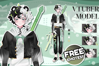 design and rig high quality vtuber model live2d in anime style for vtube studio