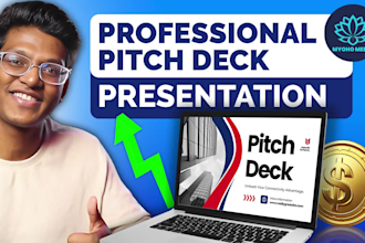 design professional investor pitch deck, presentation design