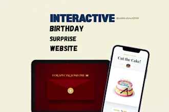 design custom interactive birthday surprise websites