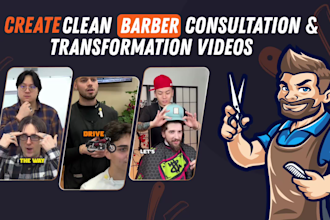 do clean barber consultation and transformation videos